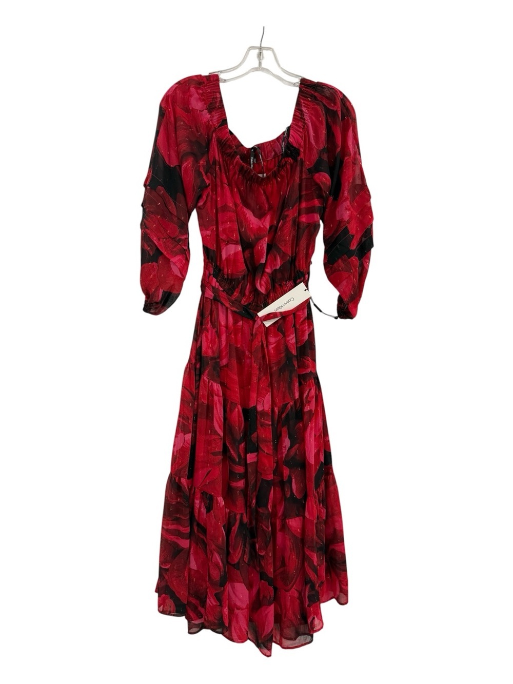 NWT Calvin Klein Chiffon Tiered Maxi Dress Size 8
